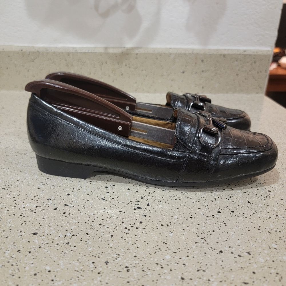 Life Stride Embers Patent Croc Slip-on Loafers/ Flats Brown Women’s Size 7W